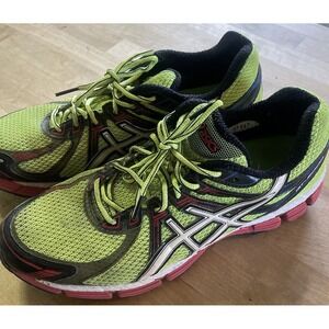 ASICS GT-2000 Mens Size 10.5 Running Shoes Black Red Green T2K2N